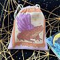 Cloth Tarot Cards Storage Drawstring Bags, Tarot Desk Storage Holder, Rectangle with Frog/Dinosaur/Moon Phase/Dragon/Butterfly/Flower/Elephant/Wolf/Cat/Phenix/Bear/Tiger/Fox Pattern