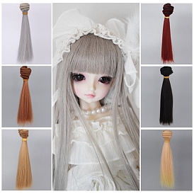 PP Long Straight Hairstyle Doll Wig Hair, for DIY Girl BJD Makings Accessories