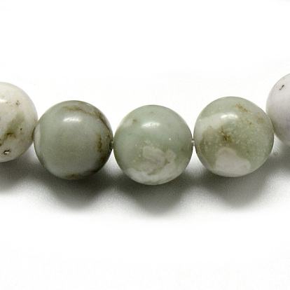 Brins de perles de jade de la paix naturelle, ronde