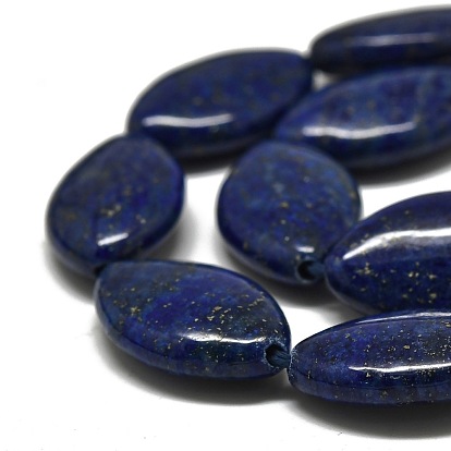 Lapis-lazuli, brins de perles naturels , oeil de cheval