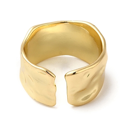 Латунные открытые кольца манжеты, широкое кованое кольцо для мужчин и женщин