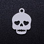 201 Stainless Steel Charms, Skull