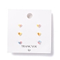 Двухцветные серьги-гвоздики из смолы в форме сердца для девушек и женщин, с 925 булавками из стерлингового серебра