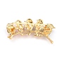 Pájaros con broche de diamantes de imitación de aleación de rama, exquisito pin de solapa para niña mujer, dorado