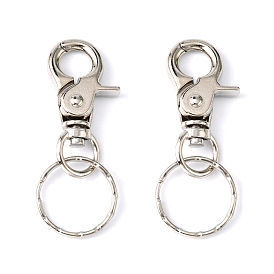 Iron Swivel Clasps with Key Rings