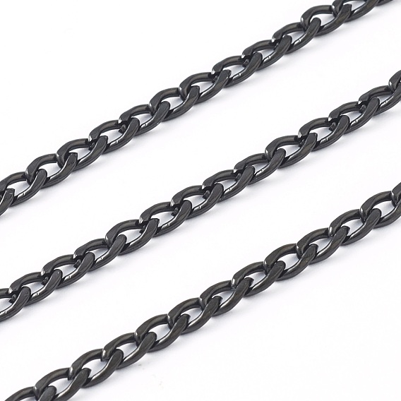 Revestimiento iónico (ip) 304 cadenas de bordillo de acero inoxidable, cadena torcida, sin soldar, con carrete