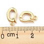 Brass Micro Cubic Zirconia Enhancer Shortener Bails, Hinged Pendant Bails, with Loops