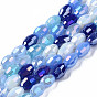 Electroplate Glass Beads Strands, AB Color Plated, Faceted, Rice