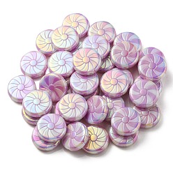 Lavande Placage uv perles acryliques opaques, lollipop, lavande, 23x7mm, Trou: 2.5mm
