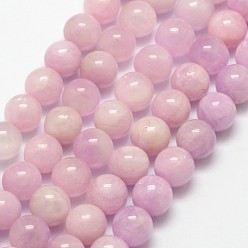 Kunzite Kunzite naturelles brins de perles, perles de spodumène, ronde, 8mm, Trou: 1mm, Environ 49 pcs/chapelet, 15.7 pouce