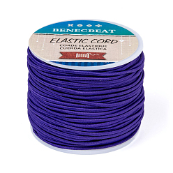 Indigo Elastic Cord, Polyester Outside and Latex Core, Indigo, 2mm, about 54.68 yards(50m)/roll, 1roll/box
