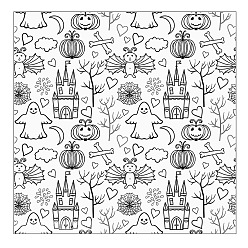 Castle Halloween Transparent Clear Silicone Stamp/Seal, For DIY Scrapbooking/Photo Album Decorative, Use with Acrylic Printing Template Tool, Stamp Sheets, Tools, Castle, 130x130mm