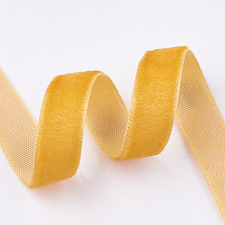 Orange Single Face Velvet Ribbon, Orange, 3/8 inch(9.5~10mm), about 50yards/roll(45.72m/roll)