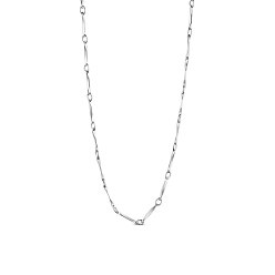 Platino Collares de cadena de plata esterlina chapados en rodio shegrace, con sello s925, Platino, 925 pulgada (17.7 cm) 45 mm