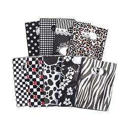 Black Printed Plastic Bags, Rectangle, Black, 55x45cm