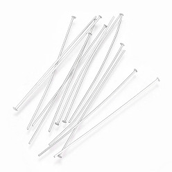 Stainless Steel Color 304 Stainless Steel Flat Head Pins, Stainless Steel Color, 50x0.7mm, 21 Gauge, Head: 1.5mm, 500pcs/bag