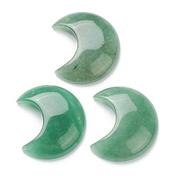 Green Aventurine Natural Green Aventurine Pendants, Moon, 34~35x29~30x7.5~9mm, Hole: 1.2mm