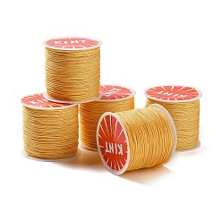 Оранжевый Нейлоновая нить, ювелирные изделия шнур нейлона для пользовательских ювелирных изделий делает тканые, оранжевые, 0.8 мм, около 49.21 ярдов (45 м) / рулон