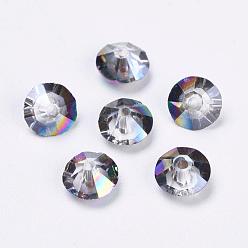 Colorful Imitation Austrian Crystal Beads, Grade AAA, Faceted, Bicone, Colorful, 6x3.5mm, Hole: 0.7~0.9mm