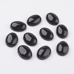 Obsidian Natural Obsidian Flat Back Cabochons, Oval, 25x18x7~7.5mm