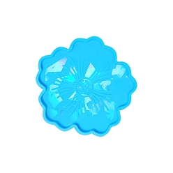 Cielo Azul Oscuro Moldes de silicona para posavasos de flores diy, moldes de posavasos de fundición de resina, para resina uv, fabricación artesanal de resina epoxi, cielo azul profundo, 120x120 mm