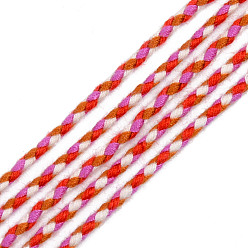 Светло-Вишневый Полиэстер плетеные шнуры, светло-вишневый, 2 мм, о 100 ярд / пучок (91.44 м / пучок)