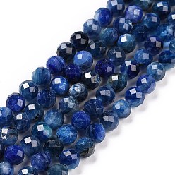 Kyanite Natural Kyanite Beads Strands, Faceted, Round, 6mm, Hole: 0.9mm, about 68pcs/strand, 15.35 inch(39cm)