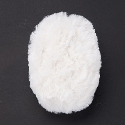 Blanc Fantôme Fils de polyester et de nylon, laine de vison imitation fourrure, pour le tricot de bricolage manteau doux écharpe, fantôme blanc, 4.5mm