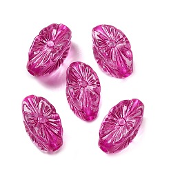 Camellia Transparent Acrylic Beads, Oval, Camellia, 14x7x7mm, Hole: 2mm, about: 1190pcs/500g