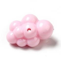 Pink Opaque Acrylic Beads, Cloud, Pink, 25x17x13mm, Hole: 1.6mm, about 250pcs/500g