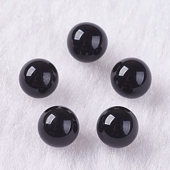 Black Onyx Бусины из натурального черного оникса, сфера драгоценного камня, неразрушенное / без отверстия, окрашенные, круглые, 6 мм