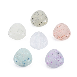 Couleur Mélangete Perles acryliques opaques style pierre marbrée, nuggets, couleur mixte, 22x21x10mm, Trou: 1.6mm