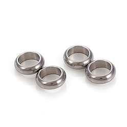Color de Acero Inoxidable 201 barras espaciadoras de acero inoxidable, doble anillo, número 8 forma, color acero inoxidable, 11.8x6x2.4 mm, agujero: 4 mm