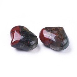 Bloodstone Natural African Bloodstone Heliotrope Stone, Heart Love Stone, Pocket Palm Stone for Reiki Balancing, 20x25x11~13mm