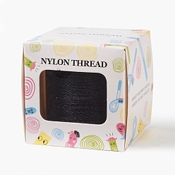 Black Nylon Thread, Black, 1.0mm, about 49.21 yards(45m)/roll