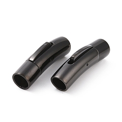 Черный Цвет Металла Штыковые застежками из нержавеющей стали, колонка, металлический черный , 304 мм, отверстие : 30x9x8 мм