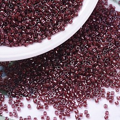 (DB0280) Cranberry Lined Crystal Luster MIYUKI Delica Beads, Cylinder, Japanese Seed Beads, 11/0, (DB0280) Cranberry Lined Crystal Luster, 1.3x1.6mm, Hole: 0.8mm, about 10000pcs/bag, 50g/bag