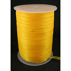 Orange Organza Ribbon, Orange, 1/4 inch(6mm), 500yards/Roll(457.2m/Roll)