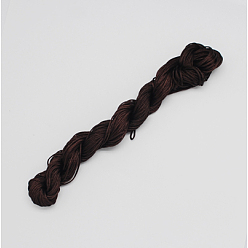 Coconut Brown Nylon Thread, Nylon Jewelry Cord for Custom Woven Bracelets Making, Coconut Brown, 1mm, about 26.24 yards(24m)/bundle, 10bundles/bag, about 262.46 yards(240m)/bag