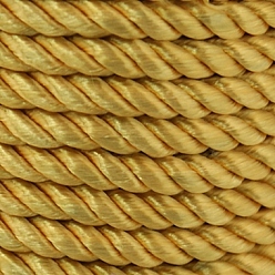 Золотистый Витая нейлоновая нить, золотые, 5 мм, около 18~19 ярдов / рулон (16.4 м ~ 17.3 м / рулон)