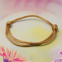 Verge D'or Bracelet faisant , avec du fil de nylon, verge d'or, diamètre réglable: 40~80 mm
