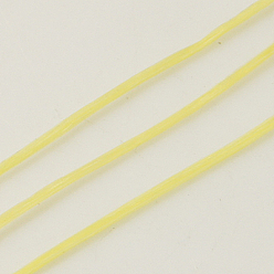 Champagne Yellow Flat Elastic Crystal String, Elastic Beading Thread, for Stretch Bracelet Making, Champagne Yellow, 0.8mm
