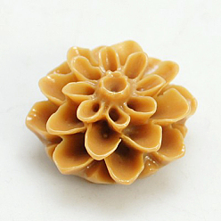 Peru Resin Cabochons, Flower, Peru, Size: about 15mm in diameter, 8mm thick