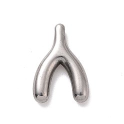 Stainless Steel Color 304 Stainless Steel Pendants, Branch, Stainless Steel Color, 18x12x3mm, Hole: 1mm