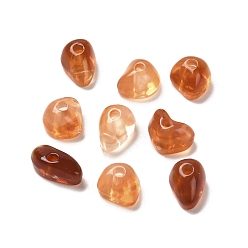 Chocolate Transparent Acrylic Beads, Nuggets, Chocolate, 6~8.5x4.5~6x4~4.5mm, Hole: 1.6mm, about 4165pcs/500g