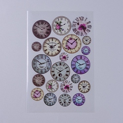 Clock Filler Stickers(No Adhesive on the back), for UV Resin, Epoxy Resin Jewelry Craft Making, Clock Pattern, 149x100x0.1mm