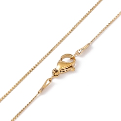 Golden Ion Plating(IP) 304 Stainless Steel Serpentine Chain Necklace for Men Women, Golden, 19.69 inch(50cm)