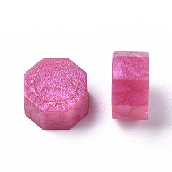 Old Rose Sealing Wax Particles, for Retro Seal Stamp, Octagon, Old Rose, 9mm, about 1500pcs/500g