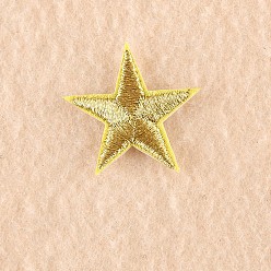 Vara de Oro Tela de bordado computarizada para planchar / coser parches, accesorios de vestuario, apliques, estrella, vara de oro, 3x3 cm