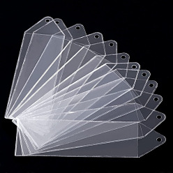 Clear Transparent PVC Bookmark Sleeve, Vinyl Photo Strip Frames, Picture Strip Holder, Bookmark Cover, for DIY Wedding Favor, Book Marker Crafts, Arrow Shape, Clear, 200x58mm